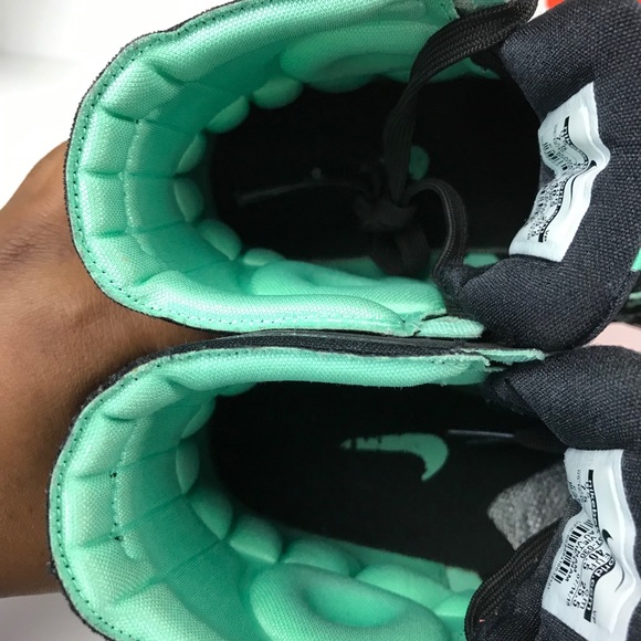 NIKE HYPERDUNK BLACK GREEN GLOW ANTHRACITE 7.5 - Picture 8 of 8